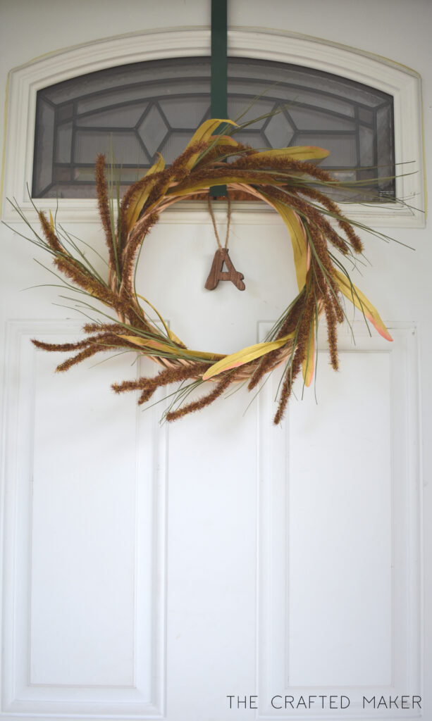 Easy DIY Monogram Fall Wreath with a Scroll Saw